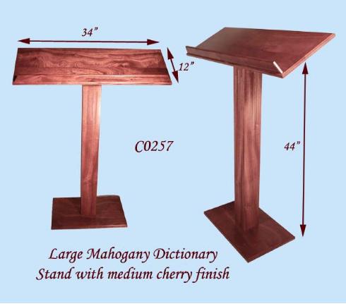 LargeMahoganyFlutedPedestalDictionaryTypeBookstand