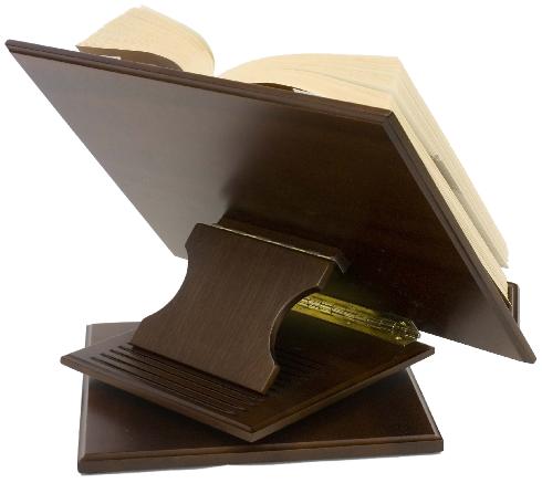 NovelTypeMahoganyAdjustableSwivelBookstand